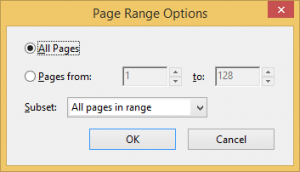 Page Range Options
